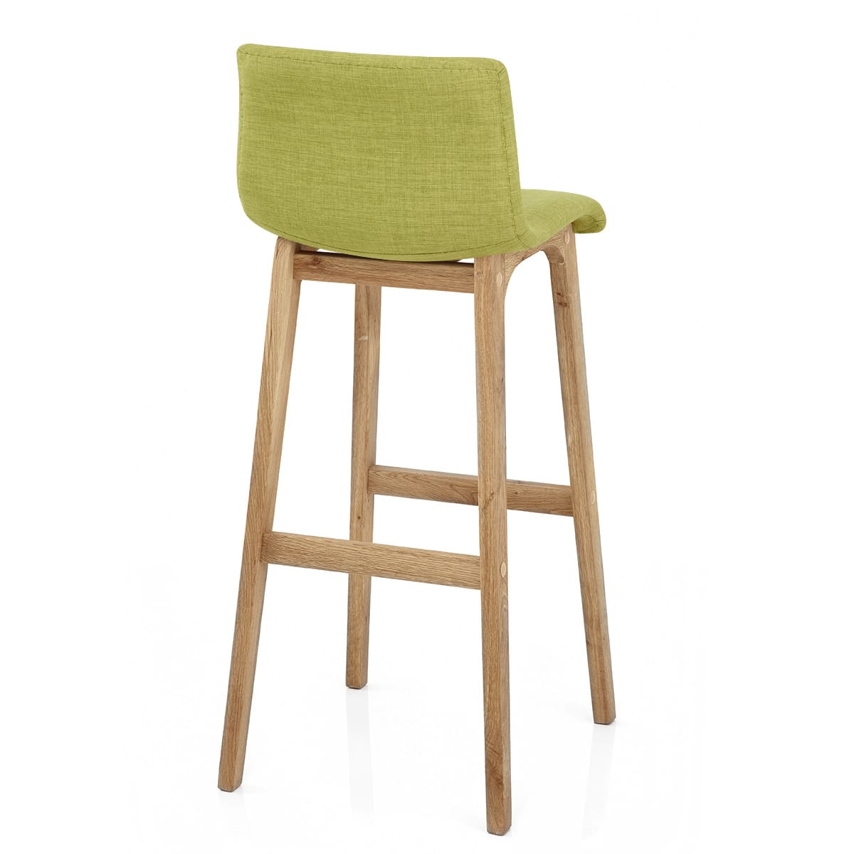 Drift Oak & Green Fabric Stool