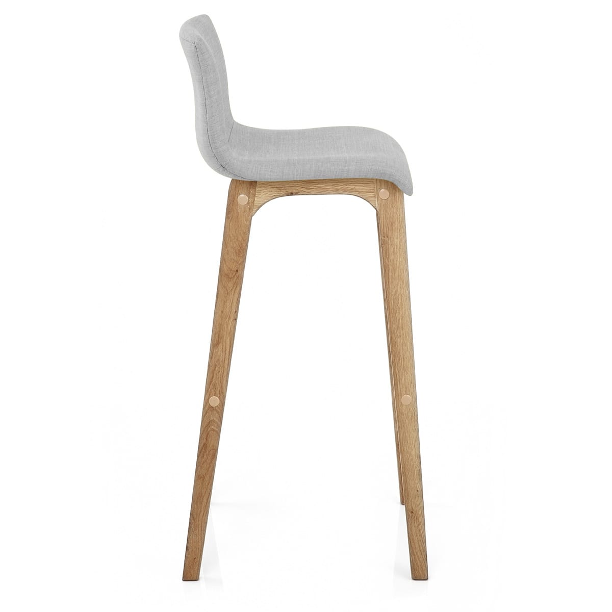 Drift Oak & Light Grey Fabric Stool