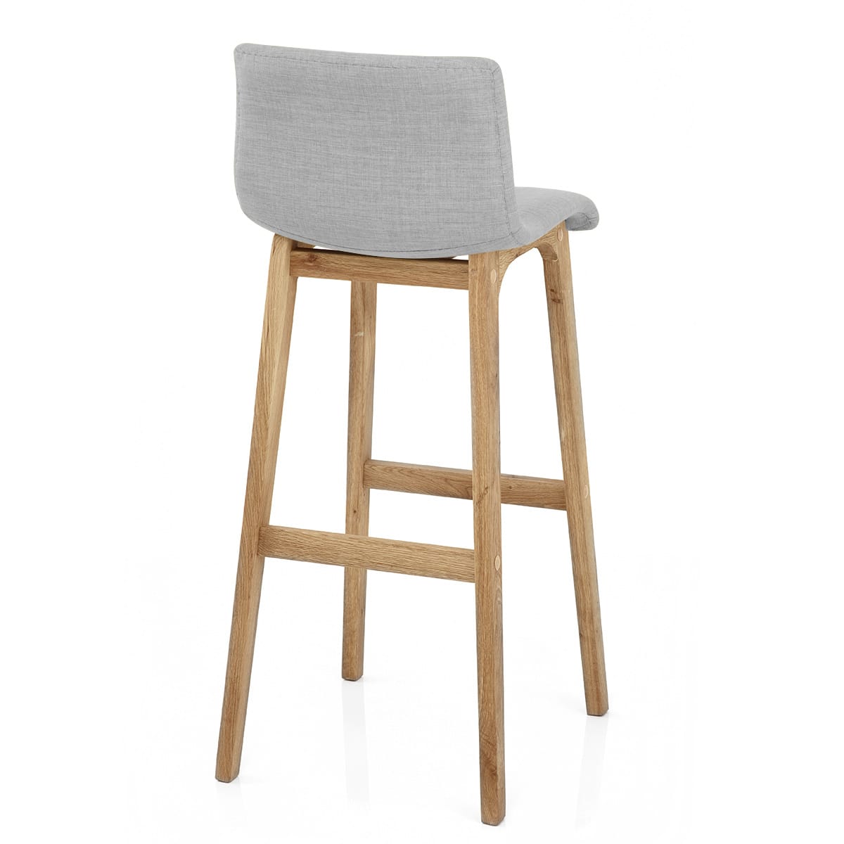 Drift Oak & Light Grey Fabric Stool