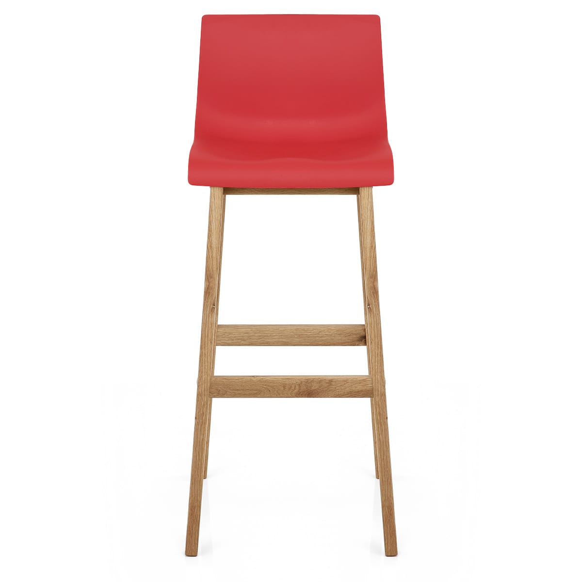 Drift Oak & Red Bar Stool