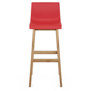 Drift Oak & Red Bar Stool