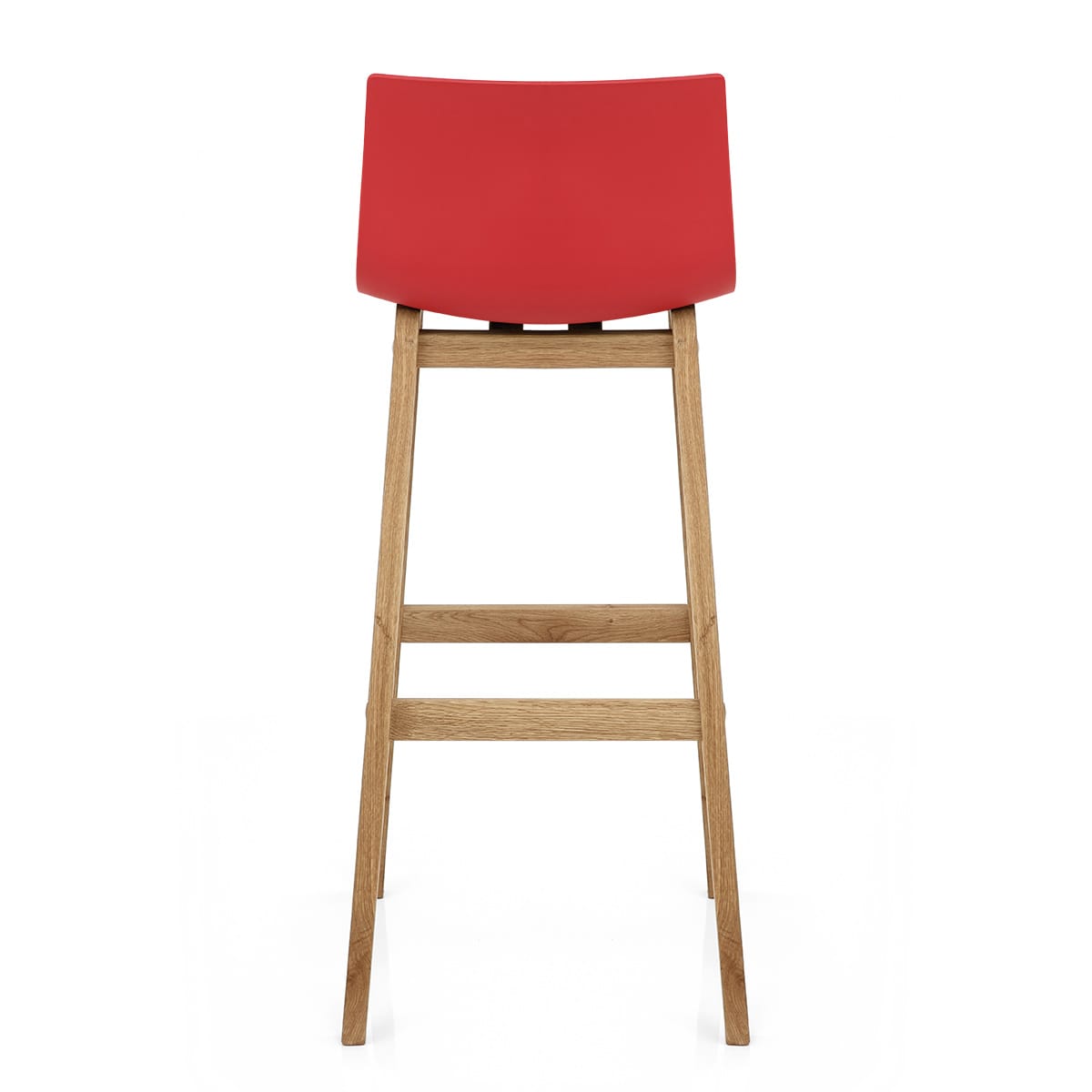 Drift Oak & Red Bar Stool