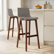 Drift Walnut & Grey Bar Stool