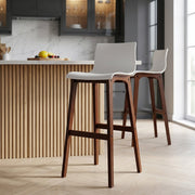 Drift Walnut & White Bar Stool
