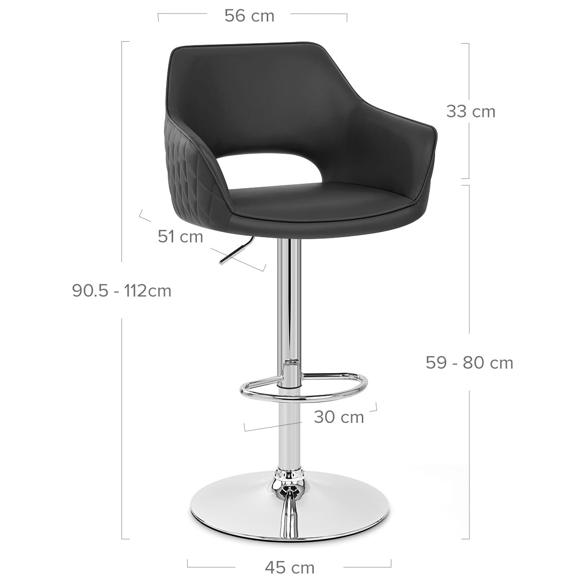 Dune Bar Stool Black