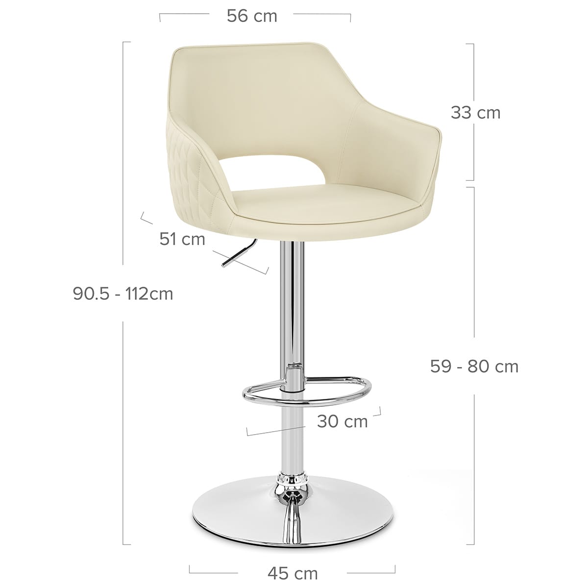 Dune Bar Stool Cream