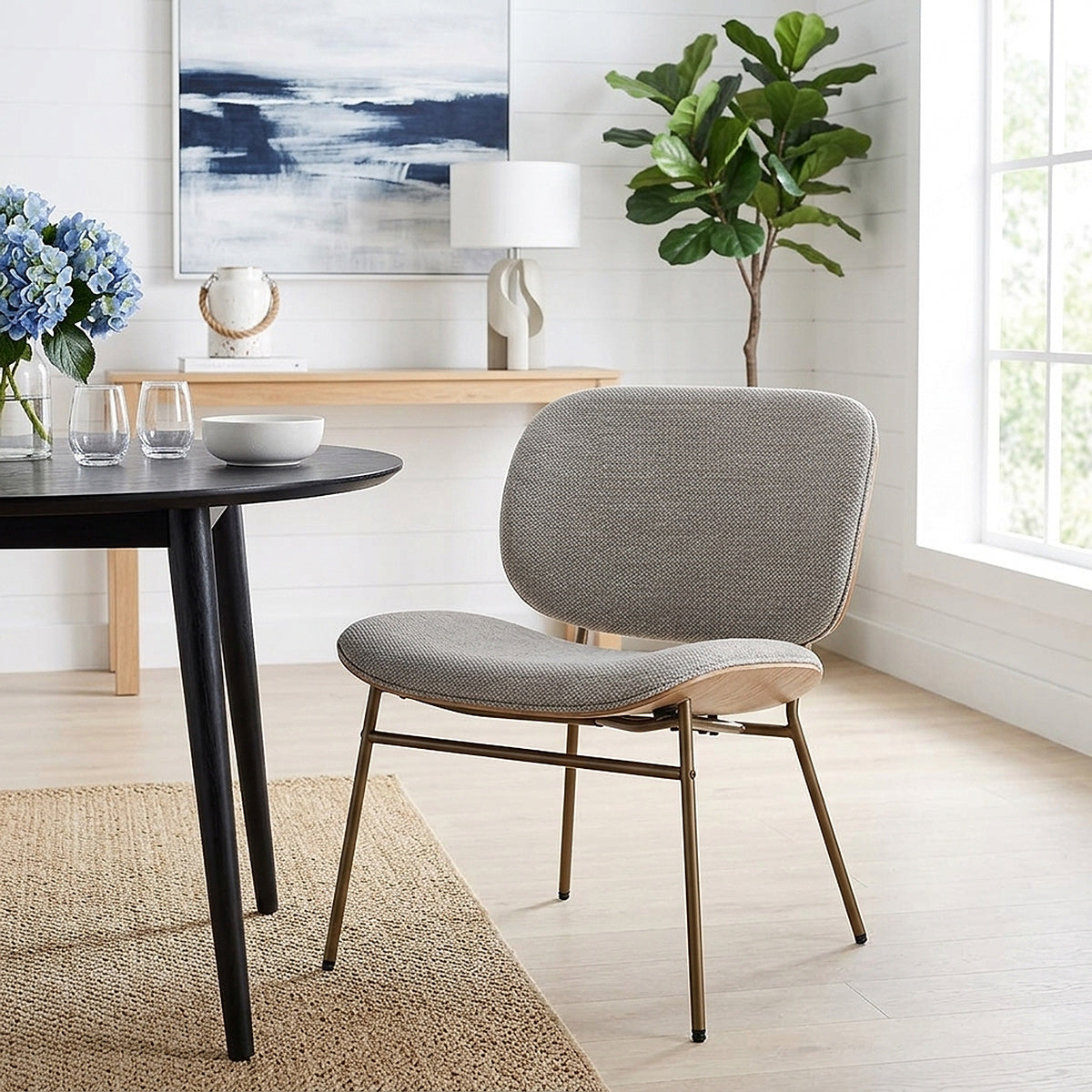 Dusk Chair Beige Fabric