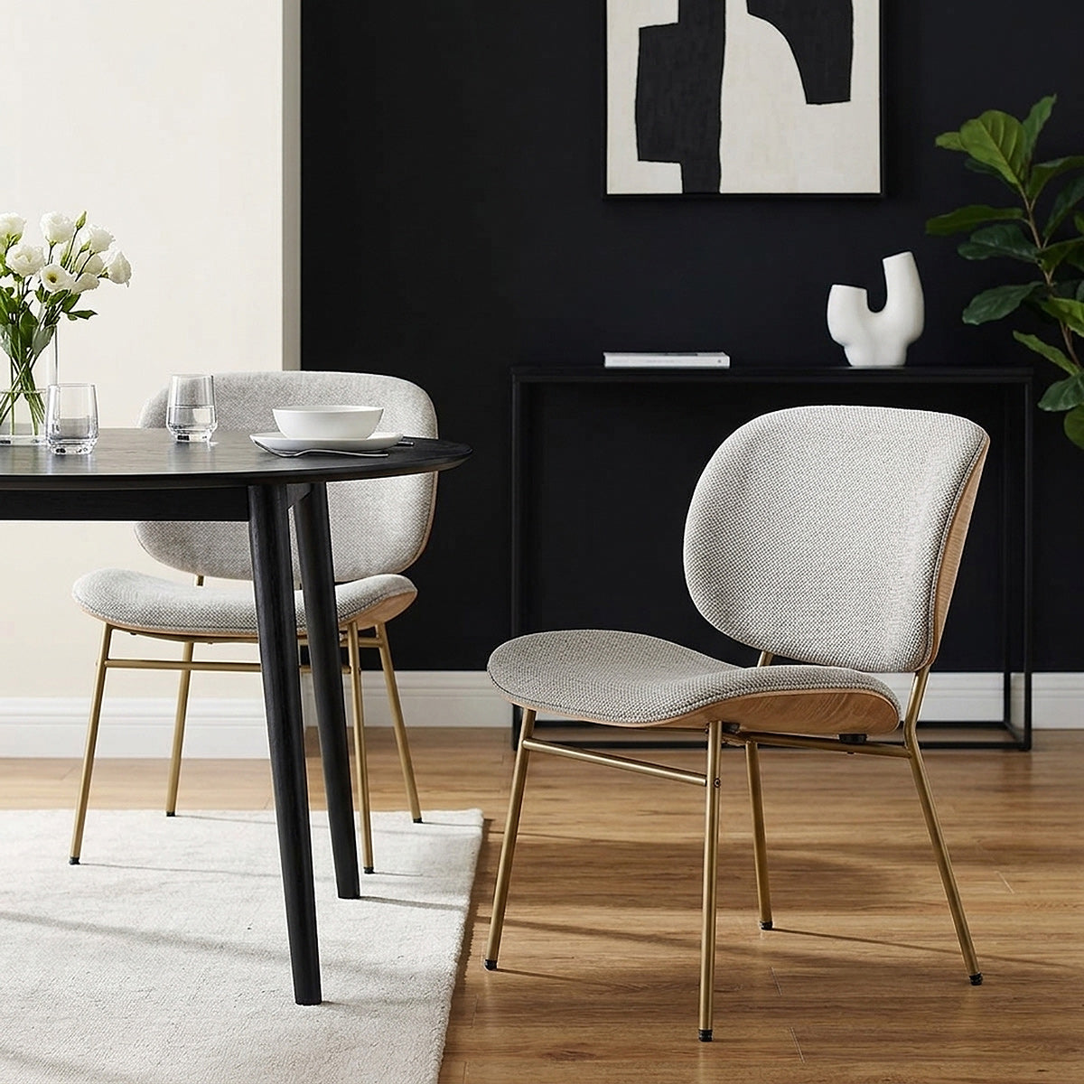 Dusk Chair Beige Fabric