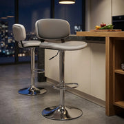Edge Bar Stool White & Grey