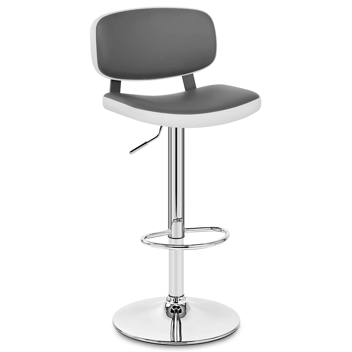 Edge Bar Stool White & Grey