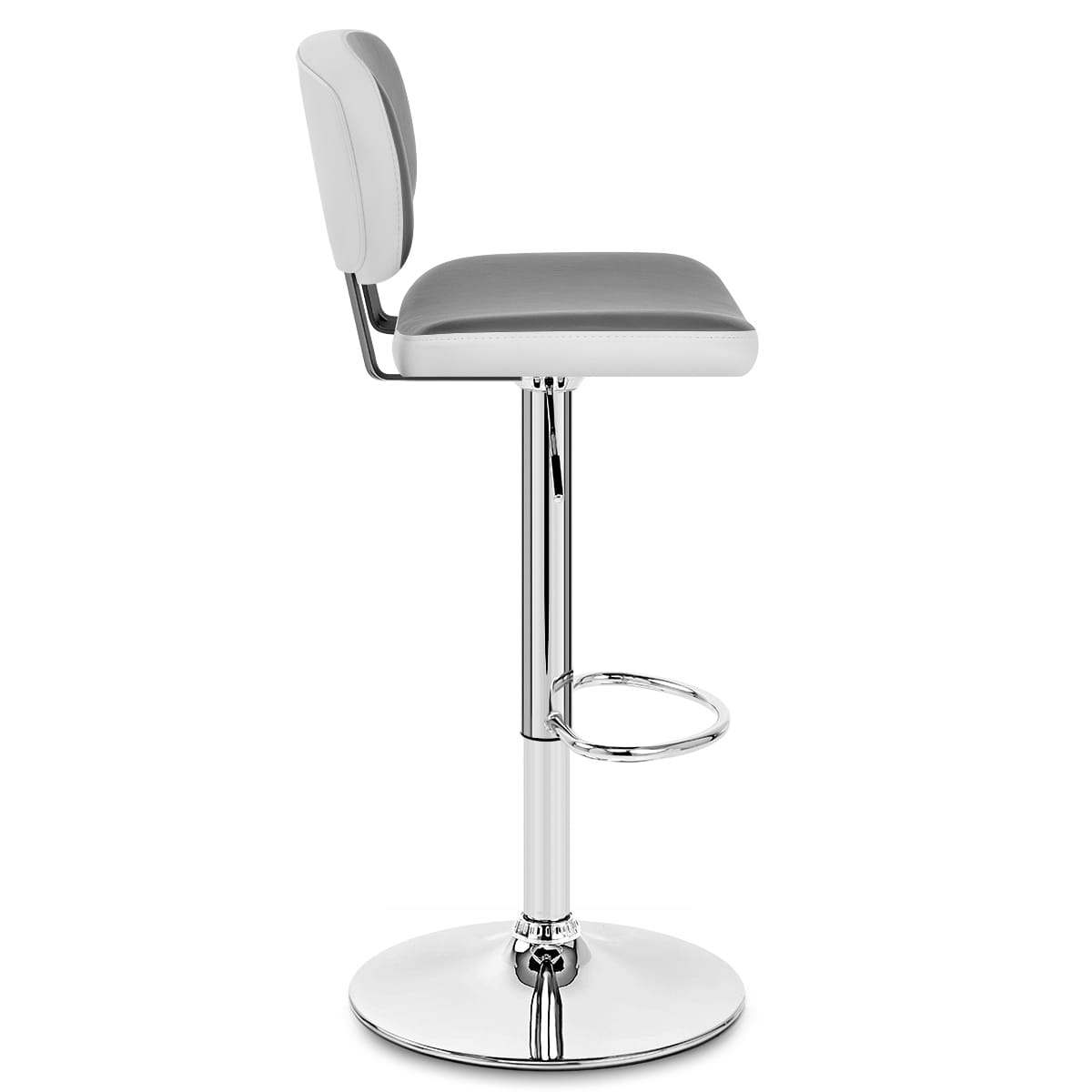 Edge Bar Stool White & Grey