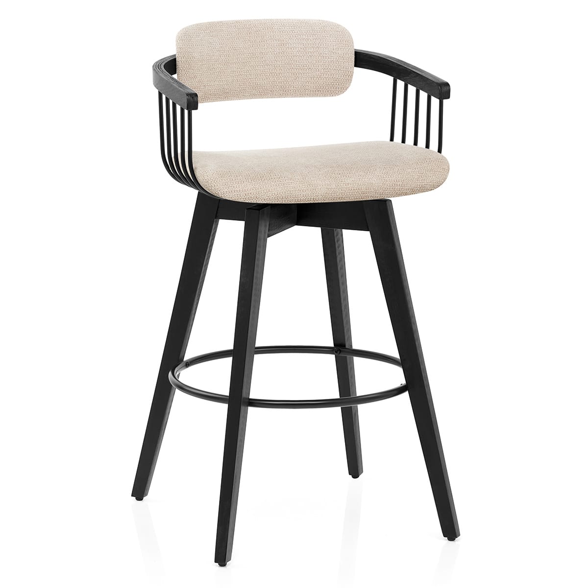 Electra Bar Stool Beige Fabric