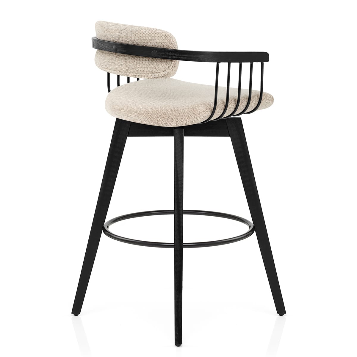 Electra Bar Stool Beige Fabric