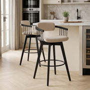 Electra Bar Stool Beige Fabric