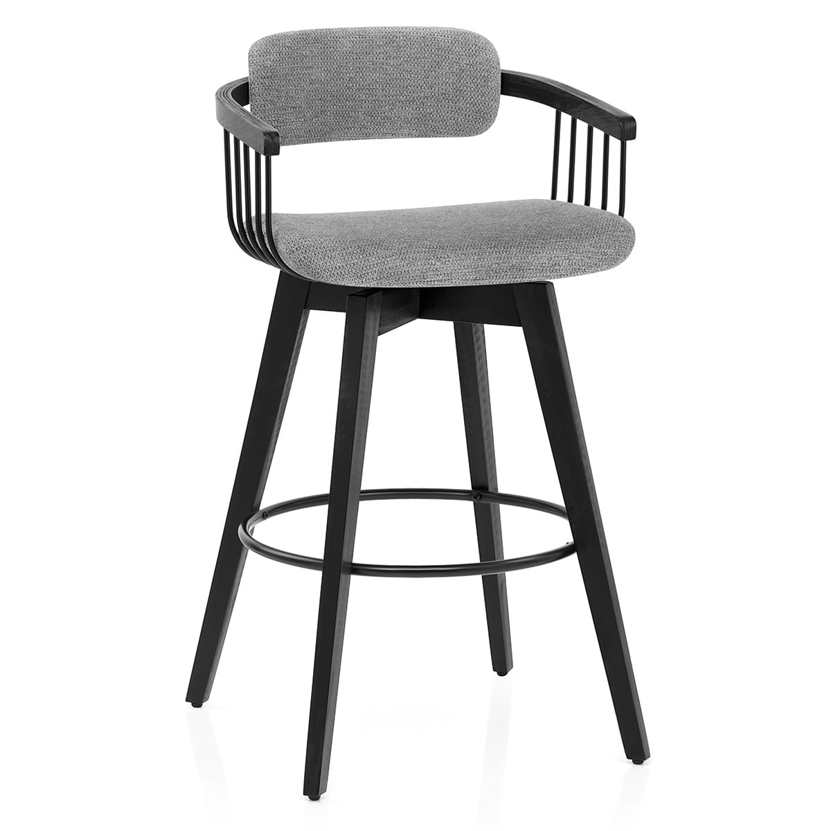 Electra Bar Stool Grey Fabric