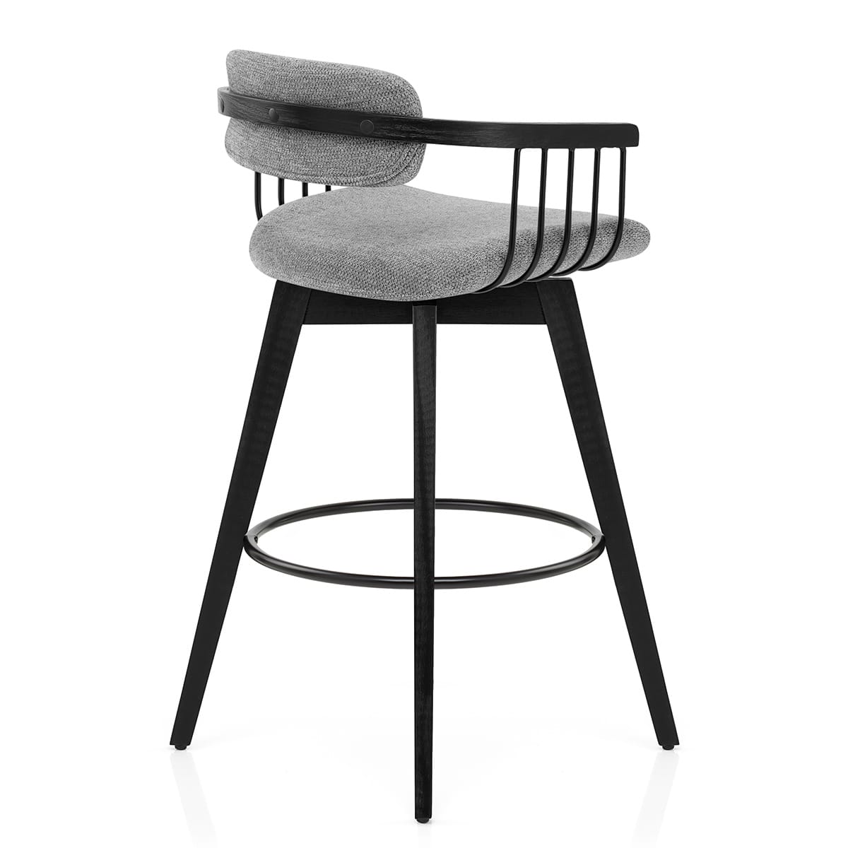 Electra Bar Stool Grey Fabric