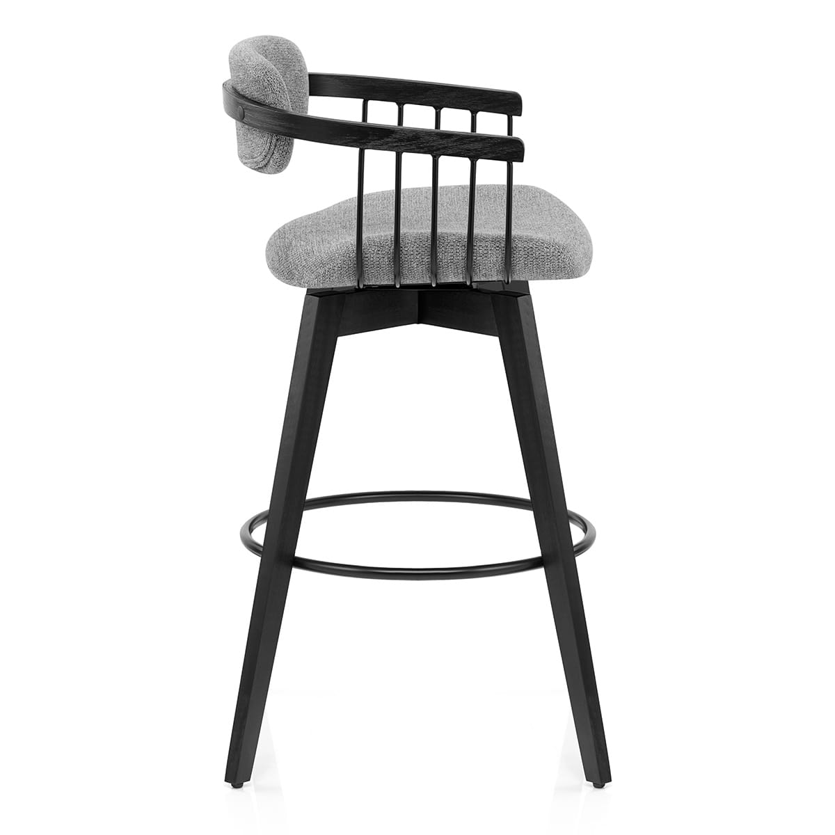 Electra Bar Stool Grey Fabric