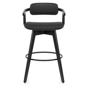 Electra Real Leather Stool Black