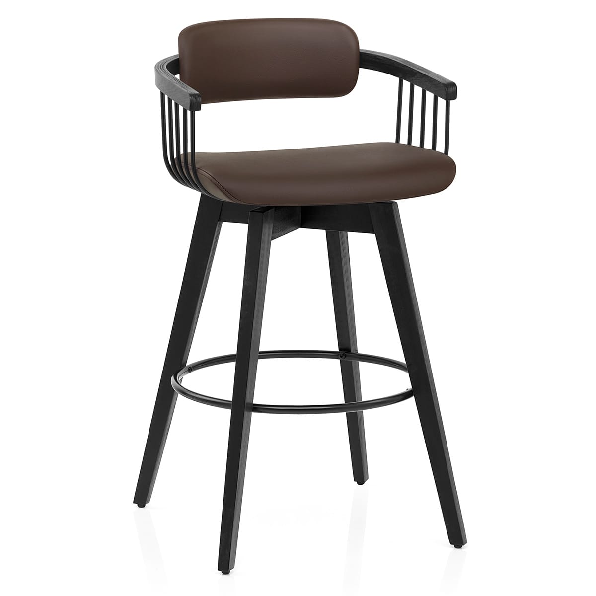 Electra Real Leather Stool Brown