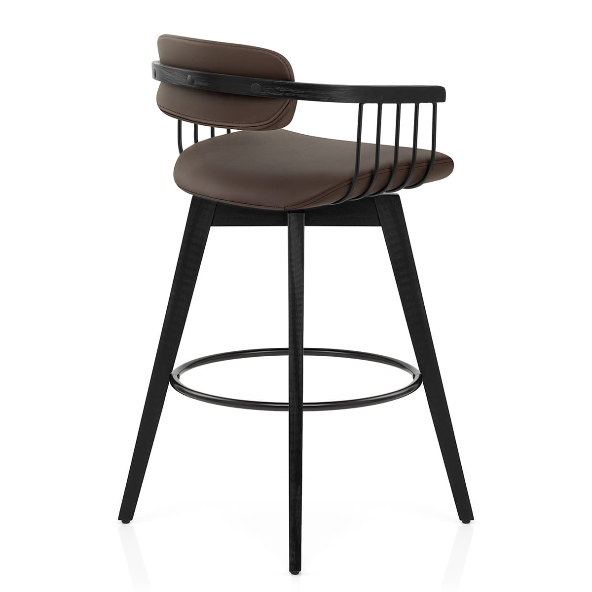 Electra Real Leather Stool Brown