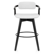 Electra Real Leather Stool White