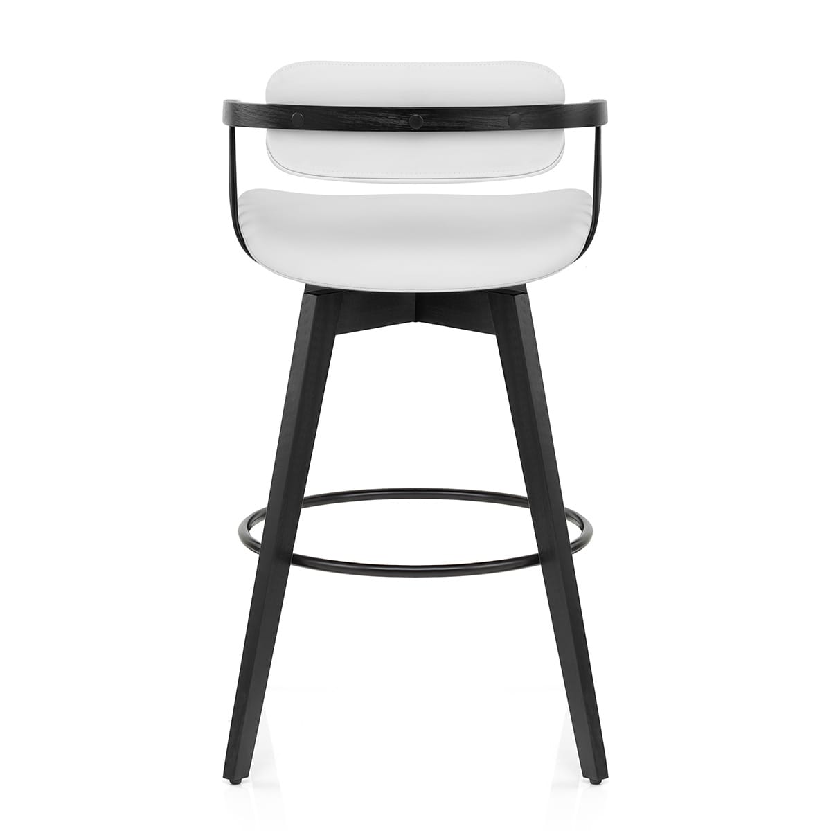 Electra Real Leather Stool White