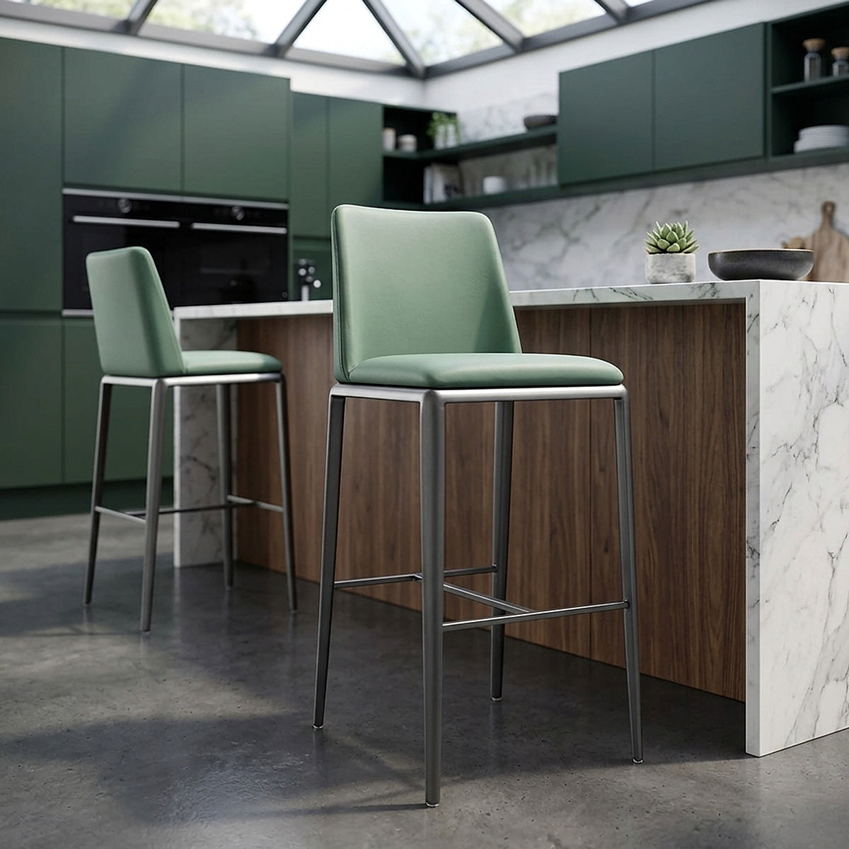 Elise Bar Stool Green