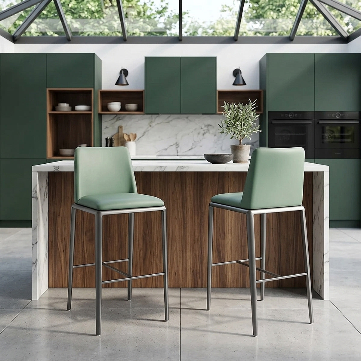 Elise Bar Stool Green