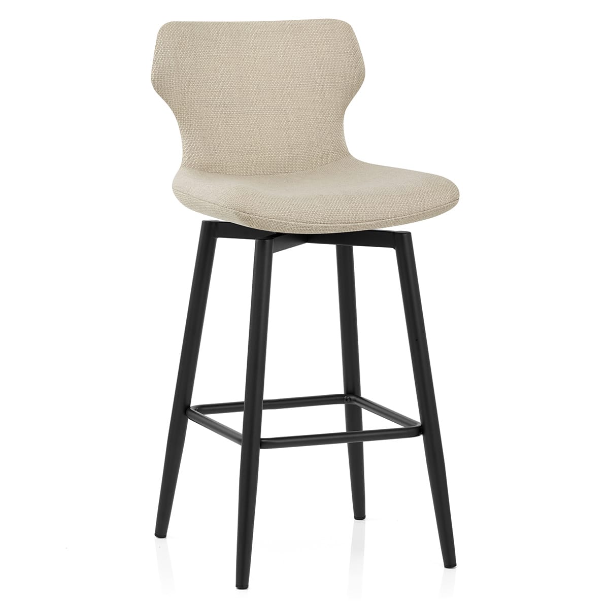 Elle Bar Stool Beige Fabric