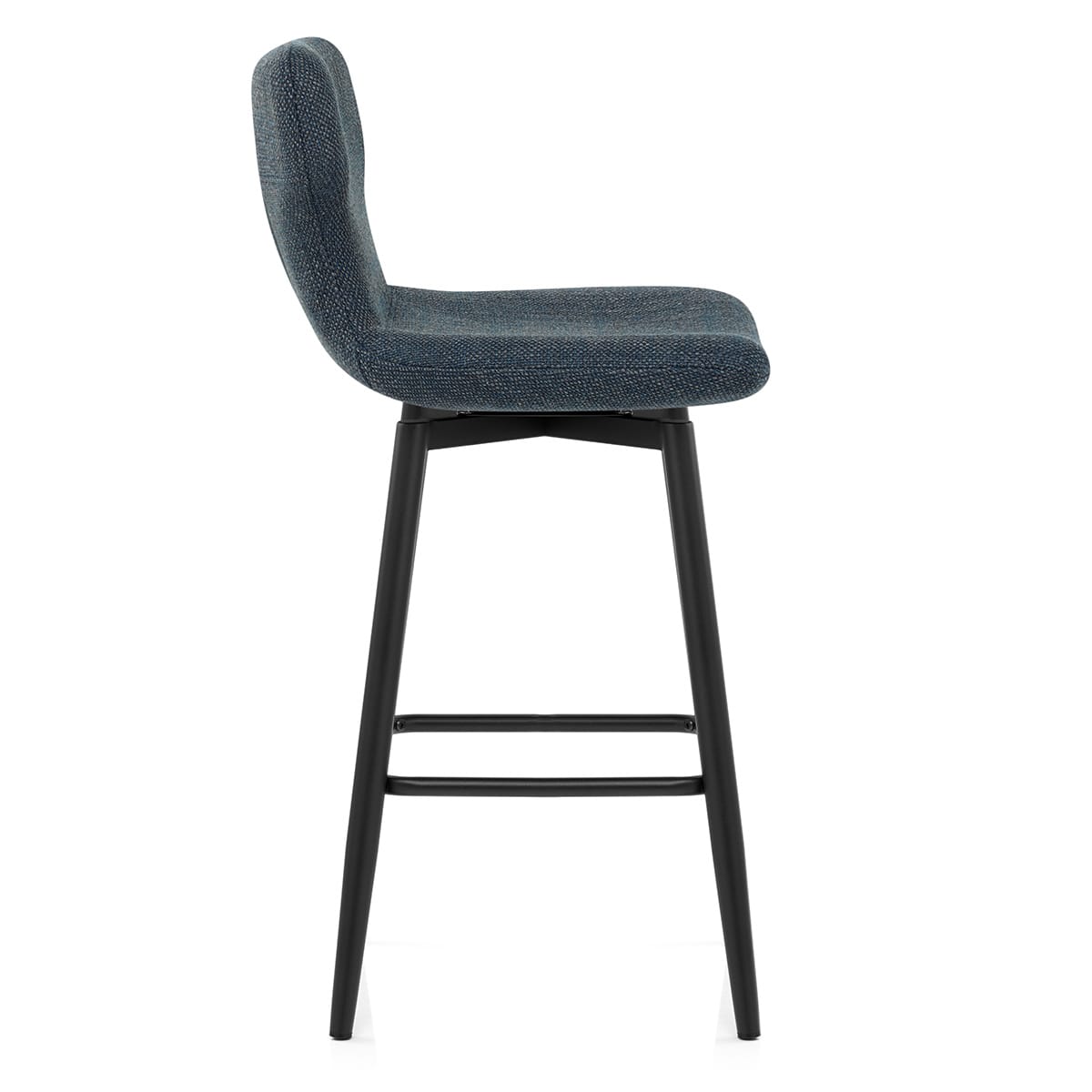 Elle Bar Stool Dark Blue Fabric