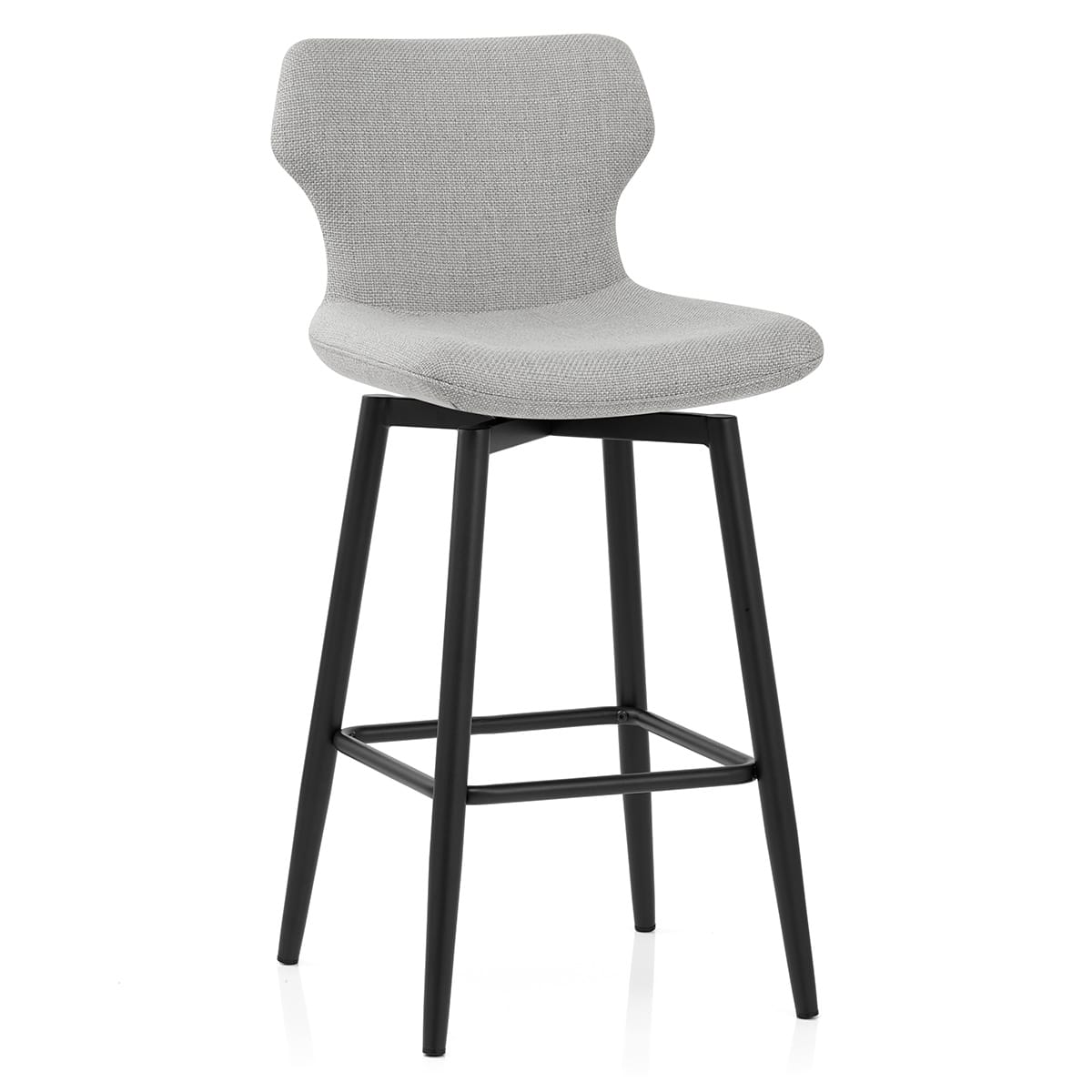 Elle Bar Stool Light Grey Fabric