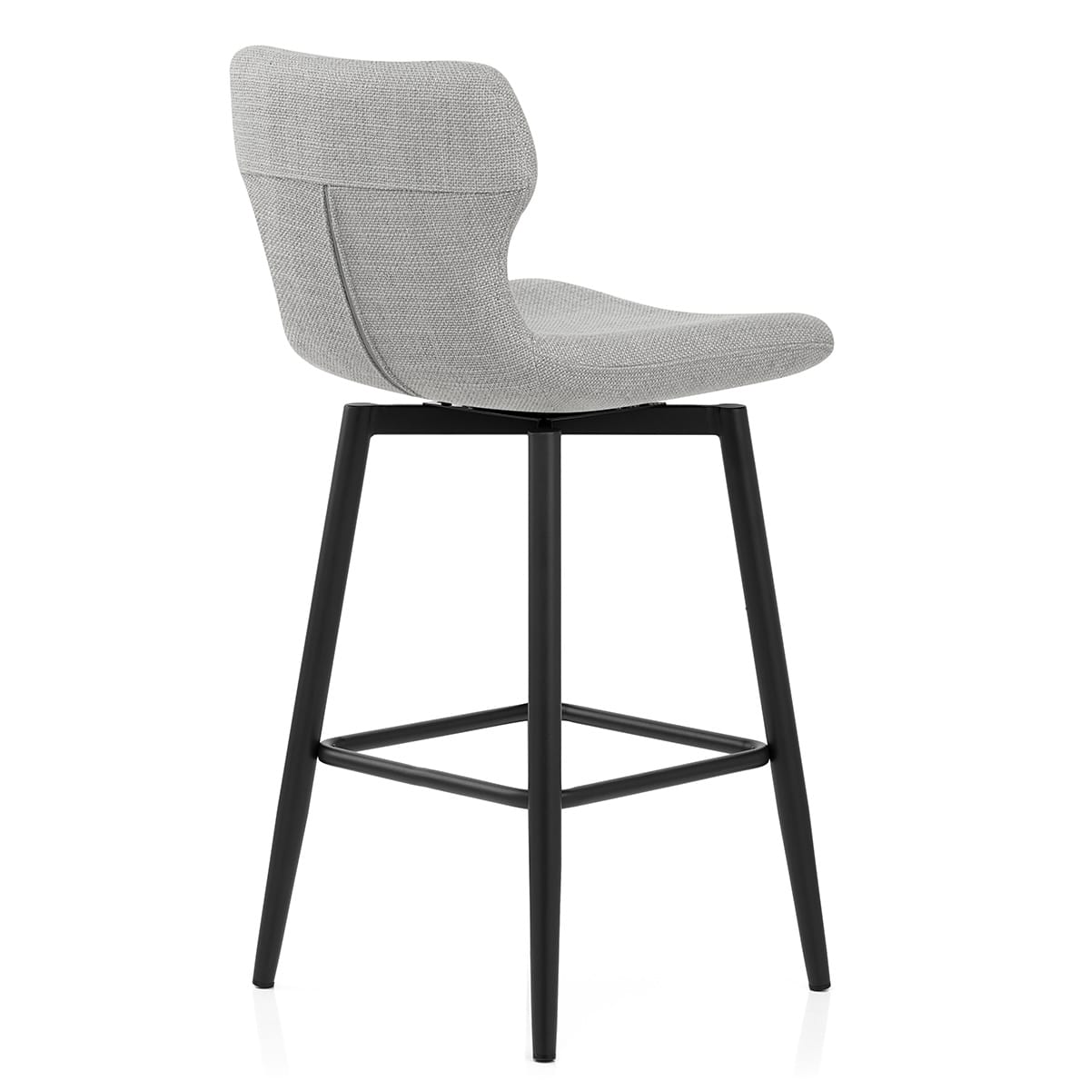 Elle Bar Stool Light Grey Fabric