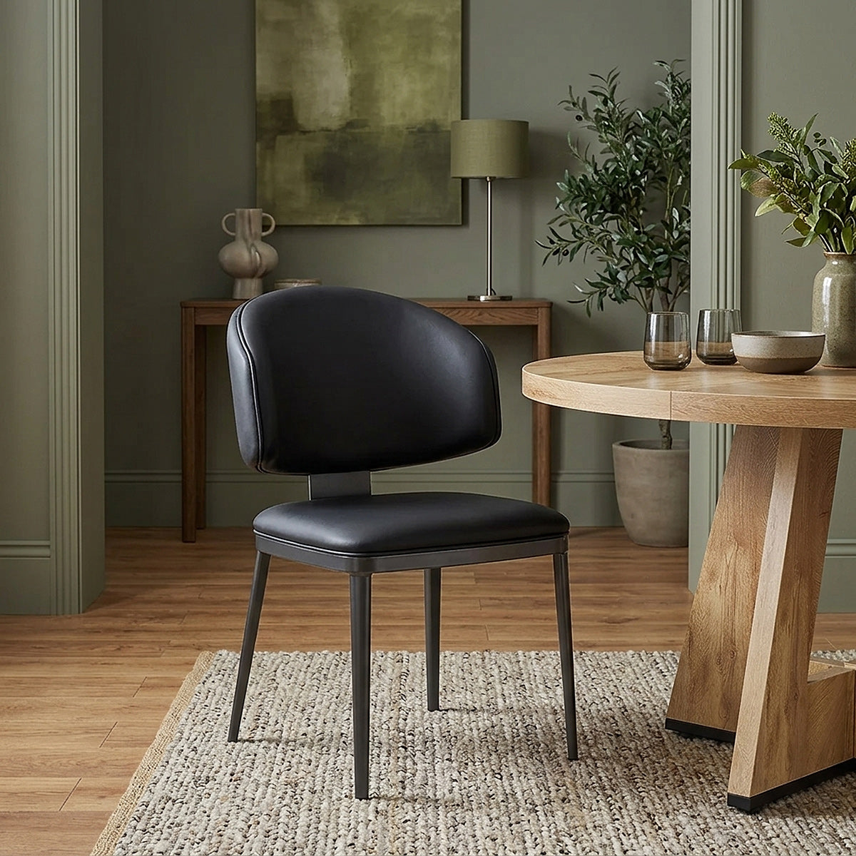 Elton Graphite Dining Chair Black