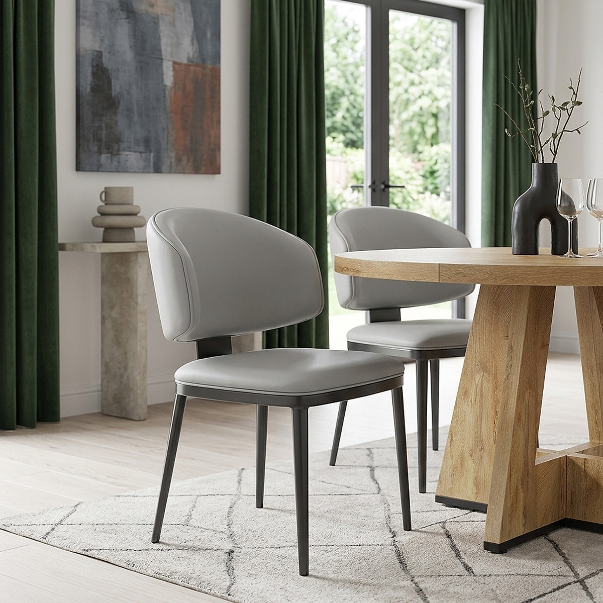 Elton Graphite Dining Chair Light Grey