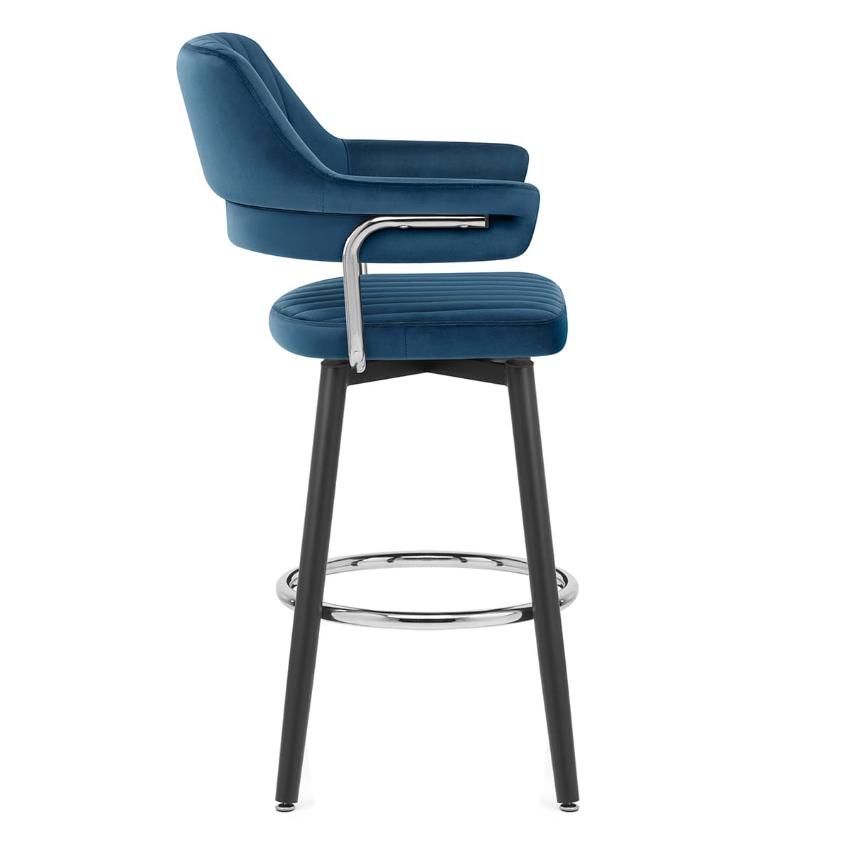Emily Bar Stool Blue Velvet