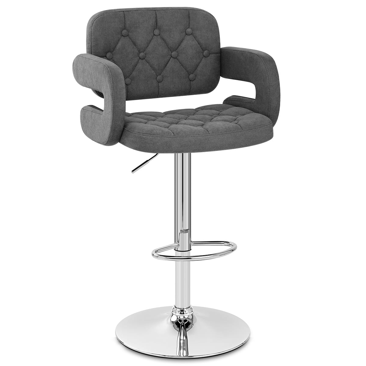 Encore Bar Stool Dark Grey Fabric