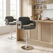 Encore Bar Stool Dark Grey Fabric