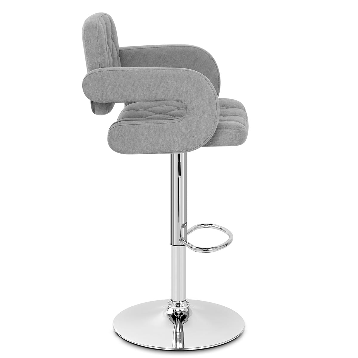 Encore Bar Stool Light Grey Fabric