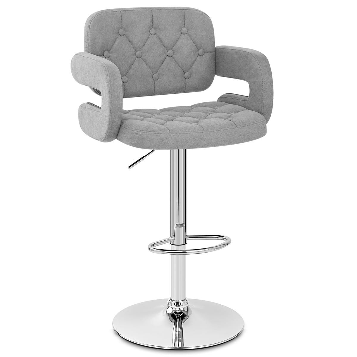 Encore Bar Stool Light Grey Fabric