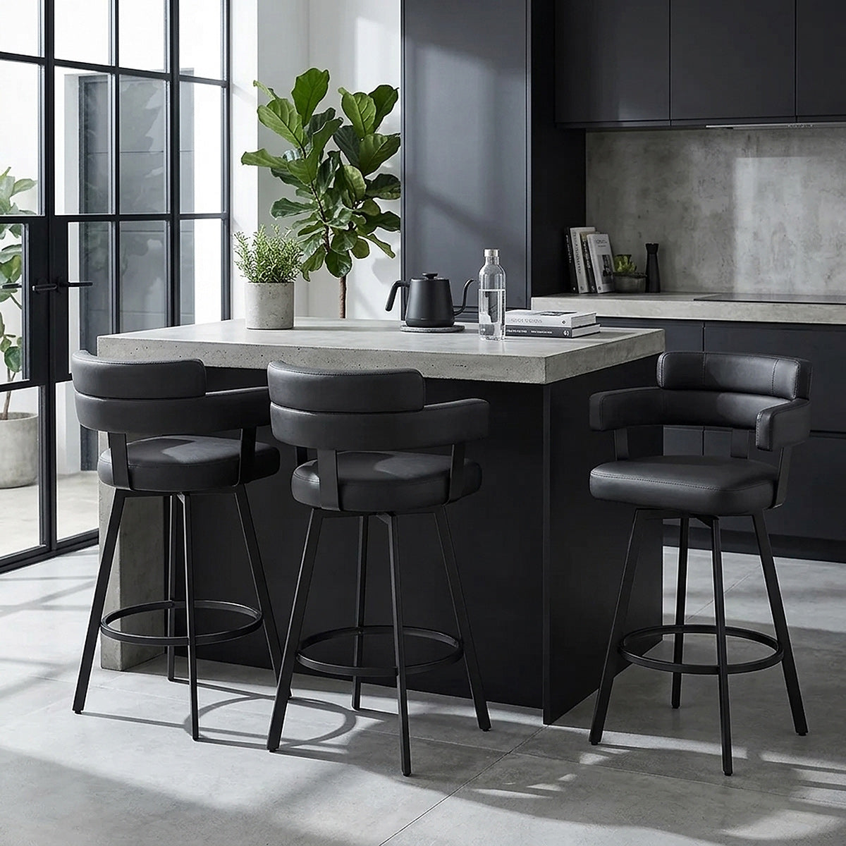 Enzo Bar Stool Black