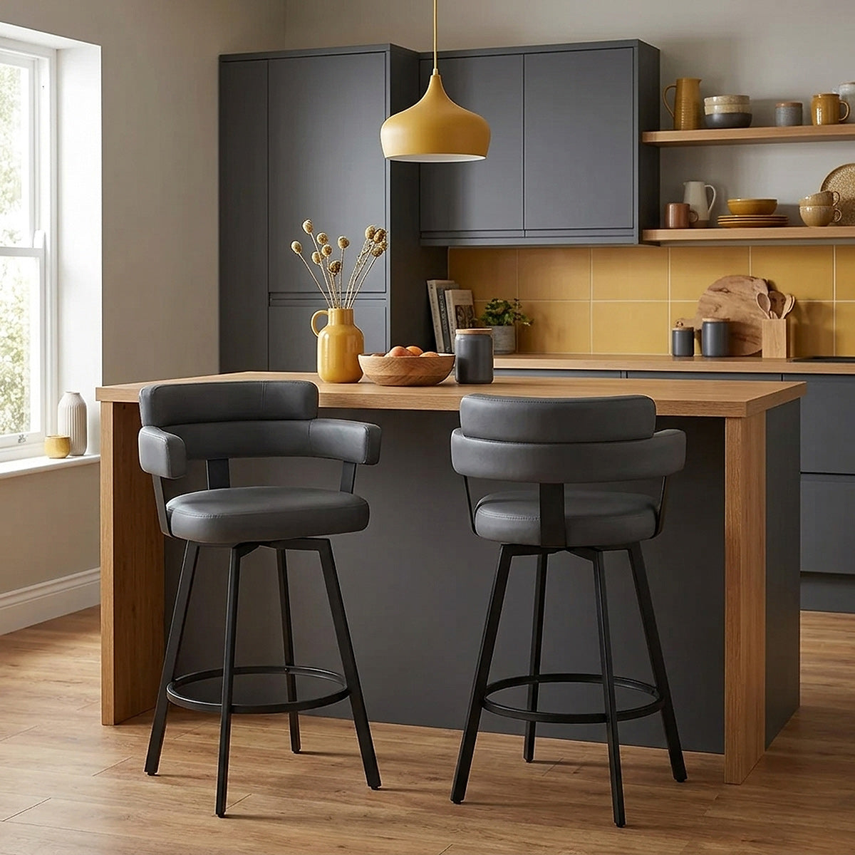 Enzo Bar Stool Grey
