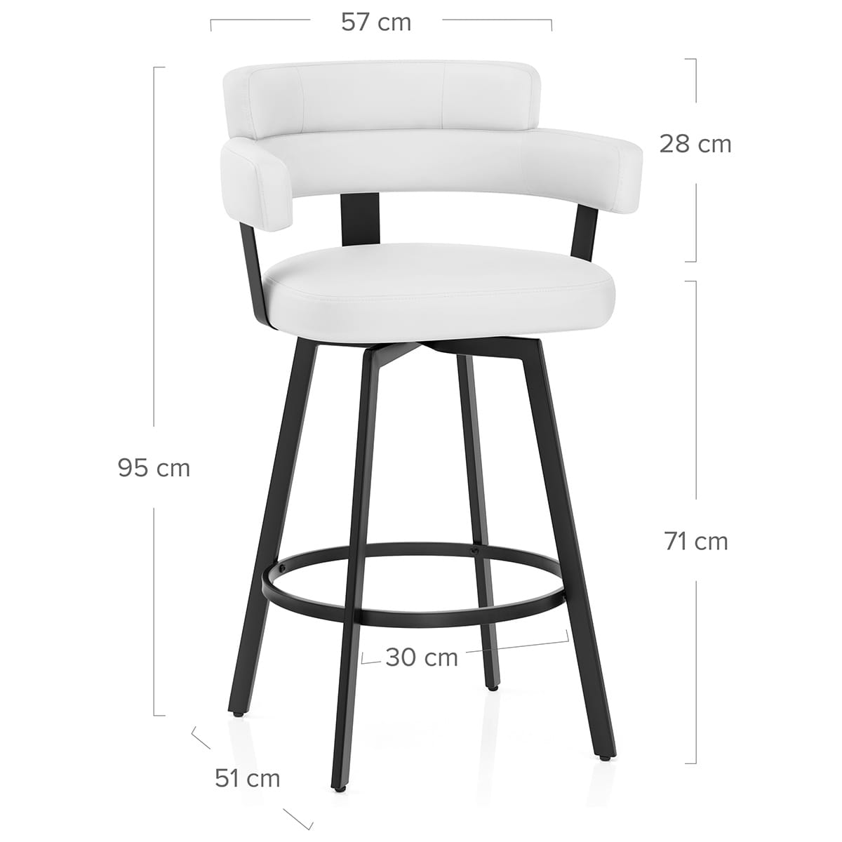 Enzo Bar Stool White
