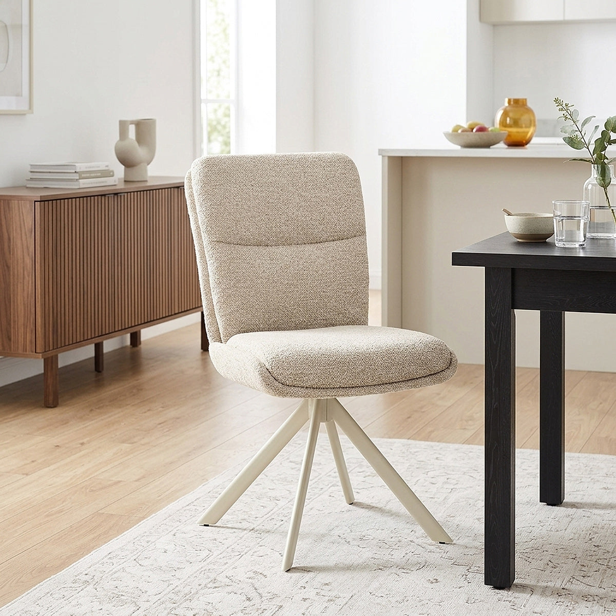 Epsom Dining Chair Beige Fabric