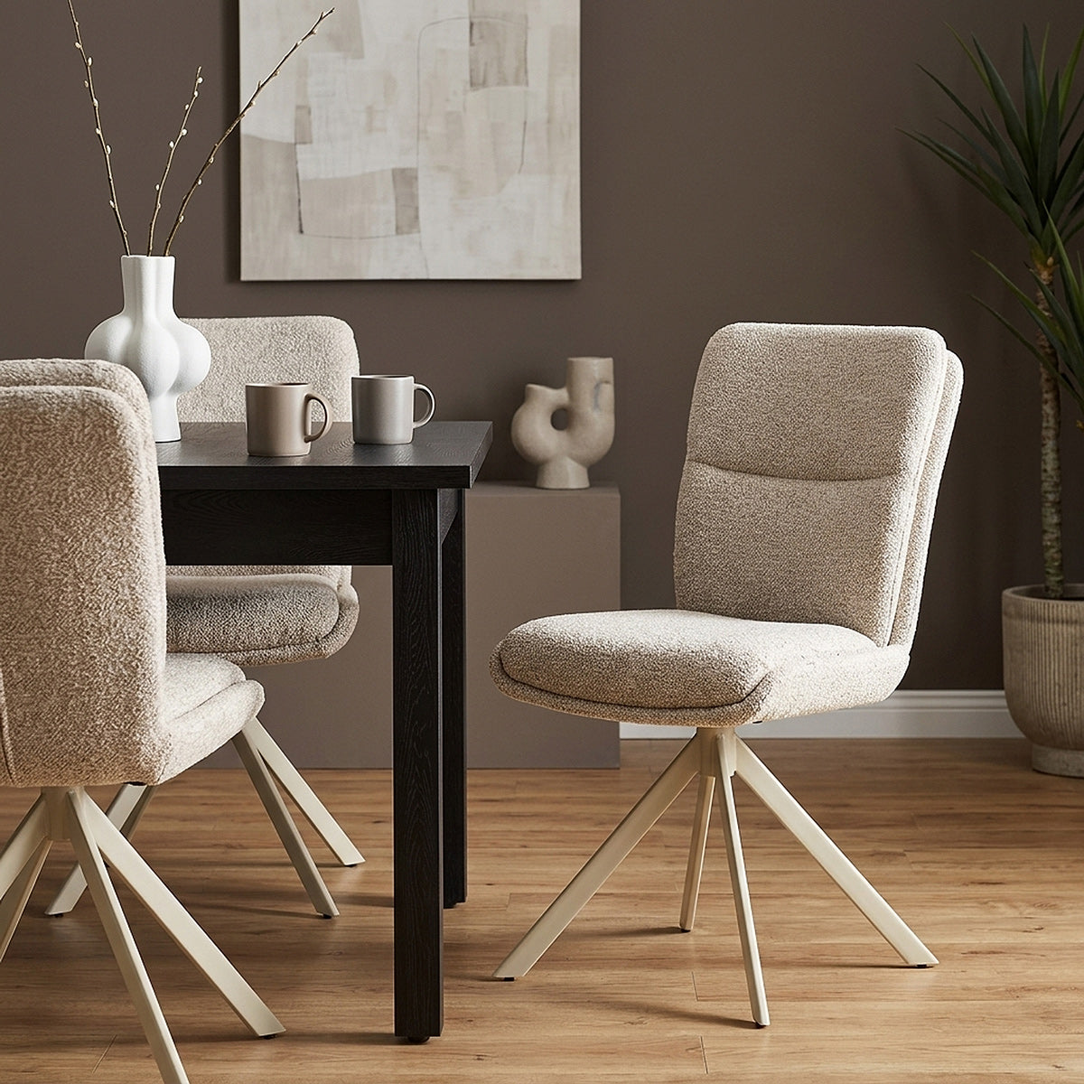 Epsom Dining Chair Beige Fabric