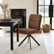 Epsom Dining Chair Brown Fabric