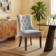 Etienne Dining Chair Grey Velvet