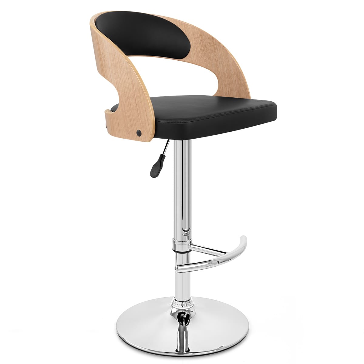 Eve Oak Bar Stool Black