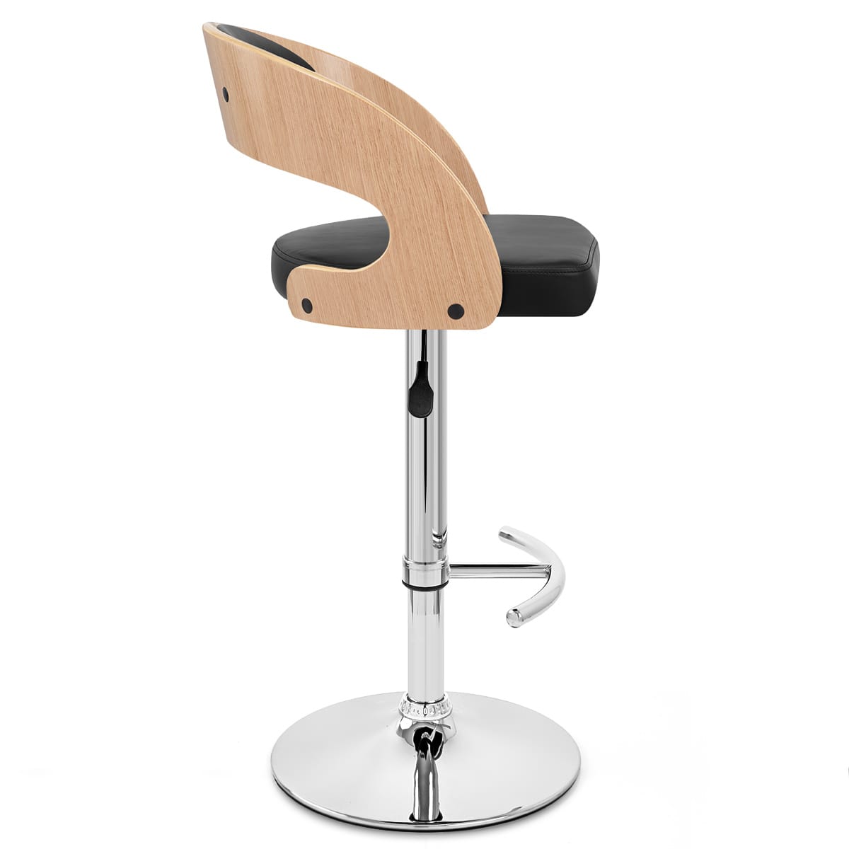 Eve Oak Bar Stool Black