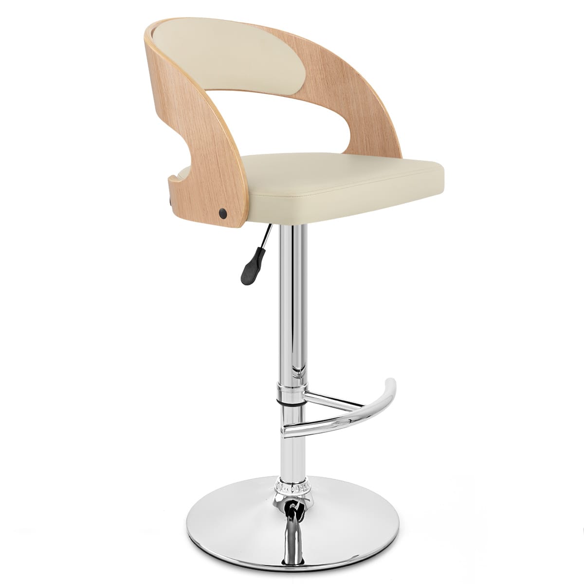 Eve Oak Bar Stool Cream