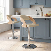 Eve Oak Bar Stool Cream